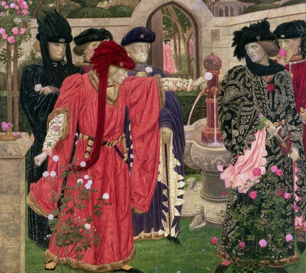 Plucking the Red and White Roses in the Old Temple Gardens