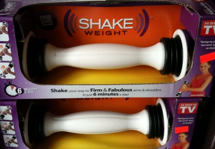 The Shake Weight product for sale in a store