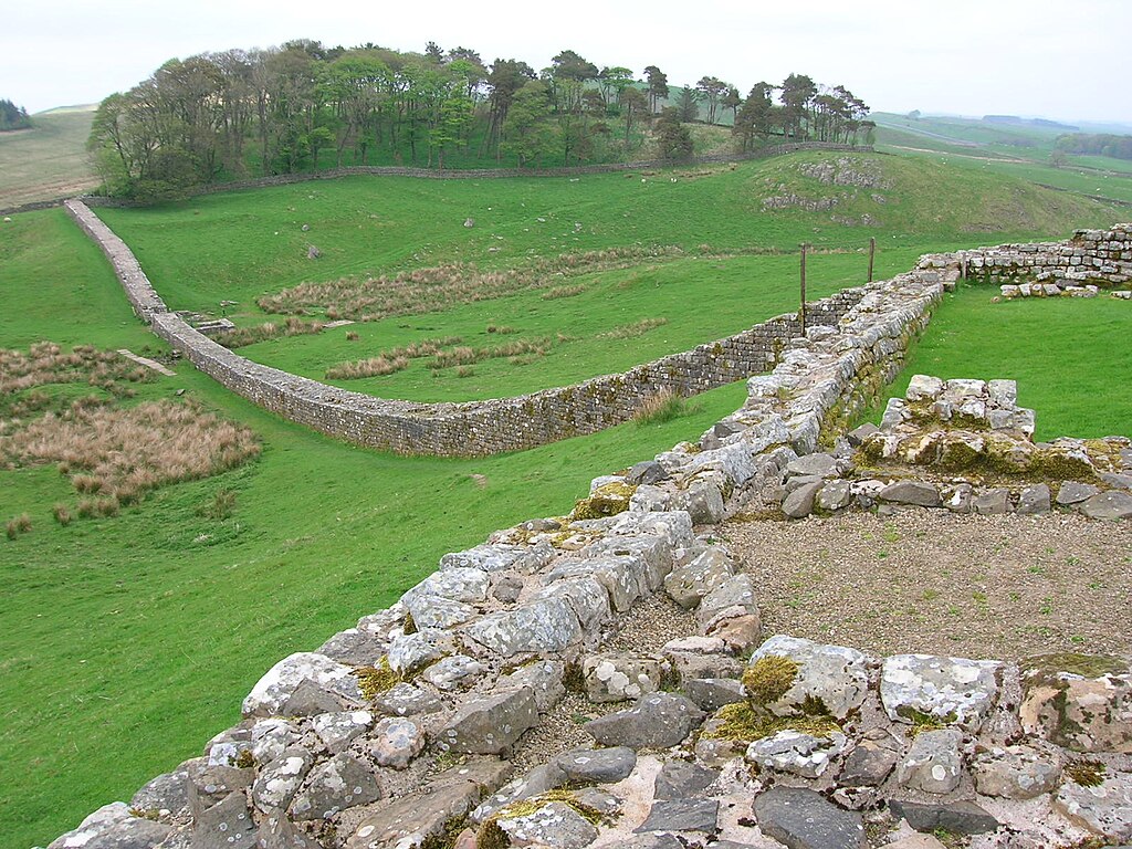 Housesteads Roman fort, looking east