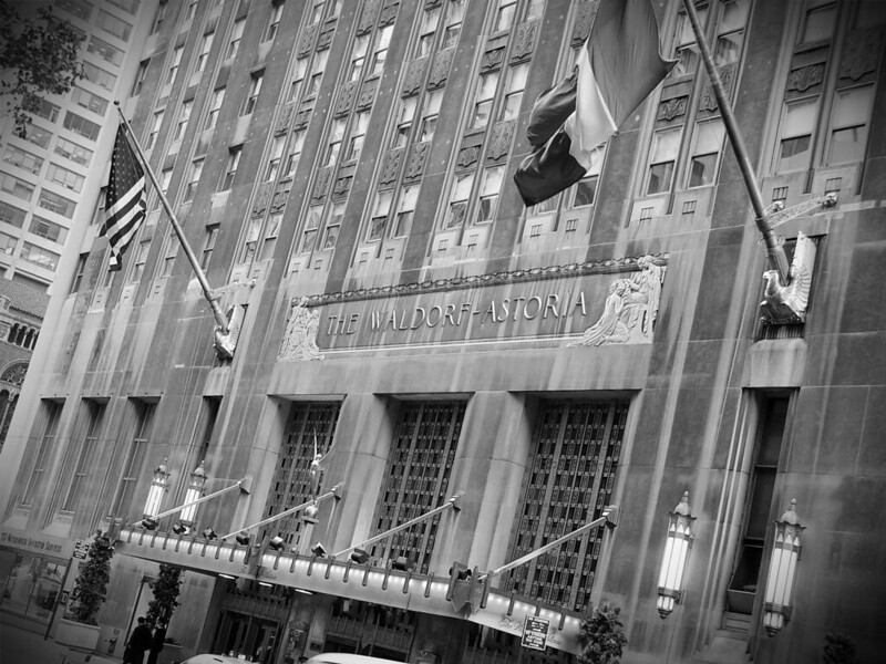 Exterior facade of Waldorf Astoria Hotel