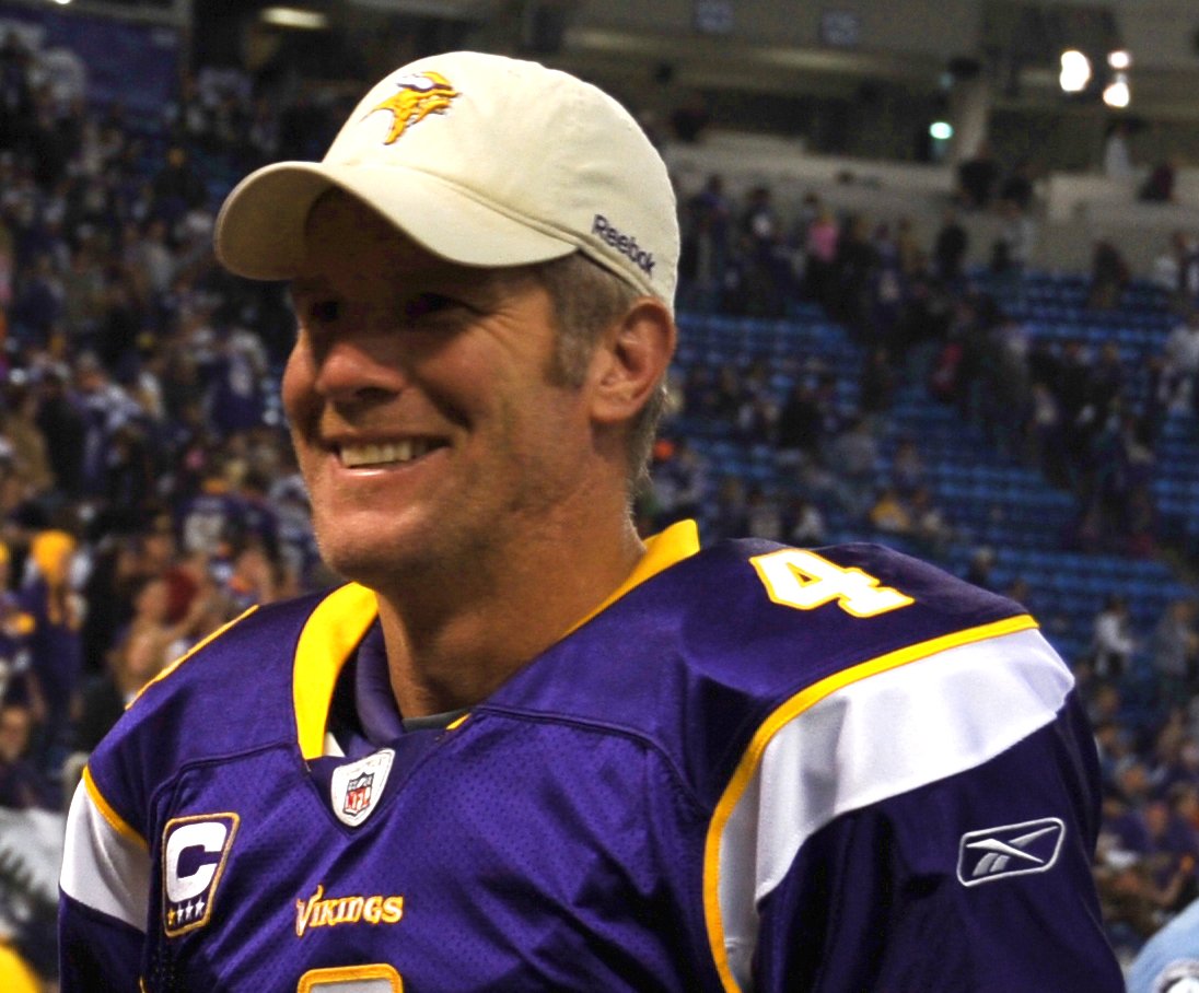 Brett Favre in 2009 after a match