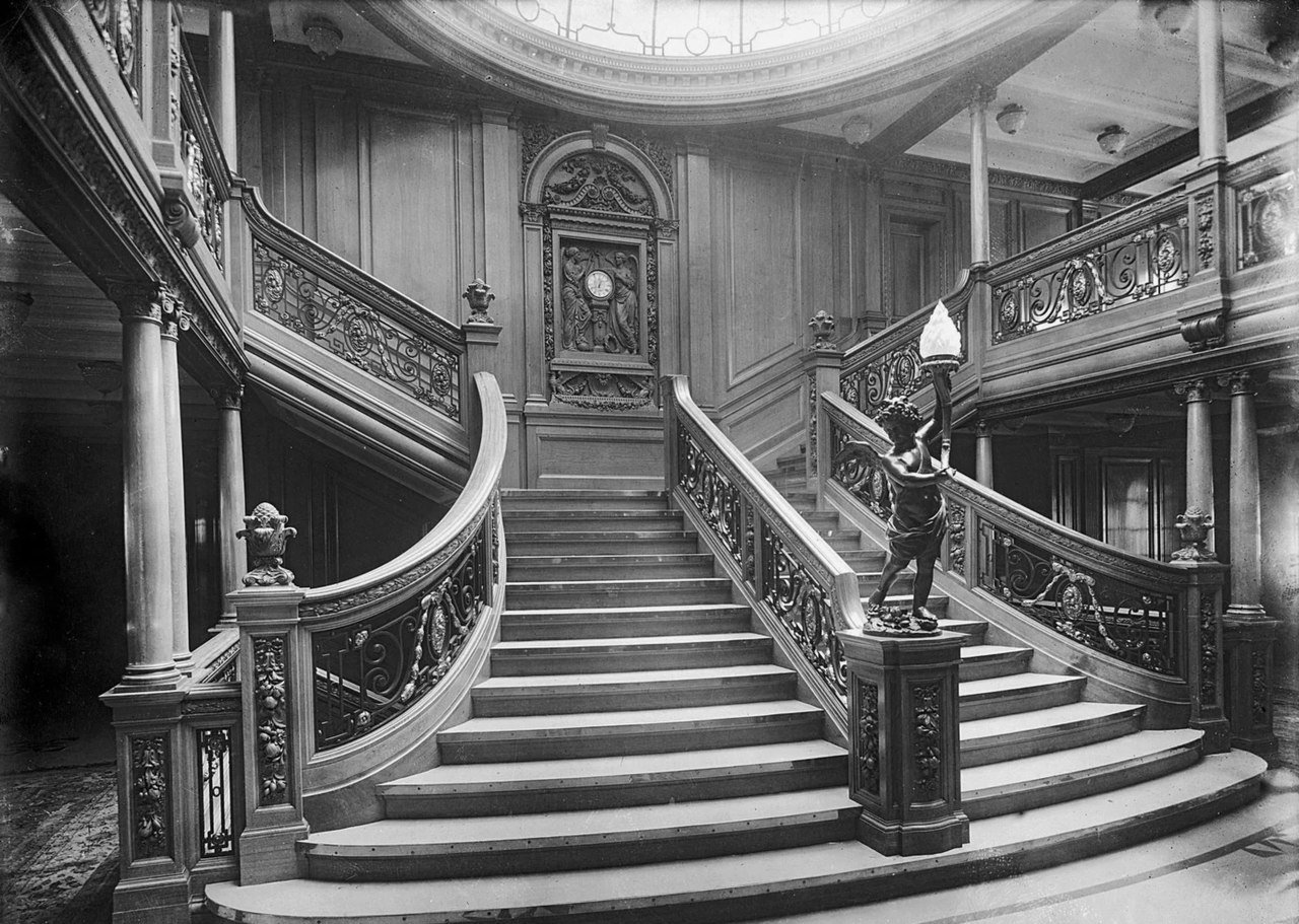 The Olympic's first-class Grand Staircase