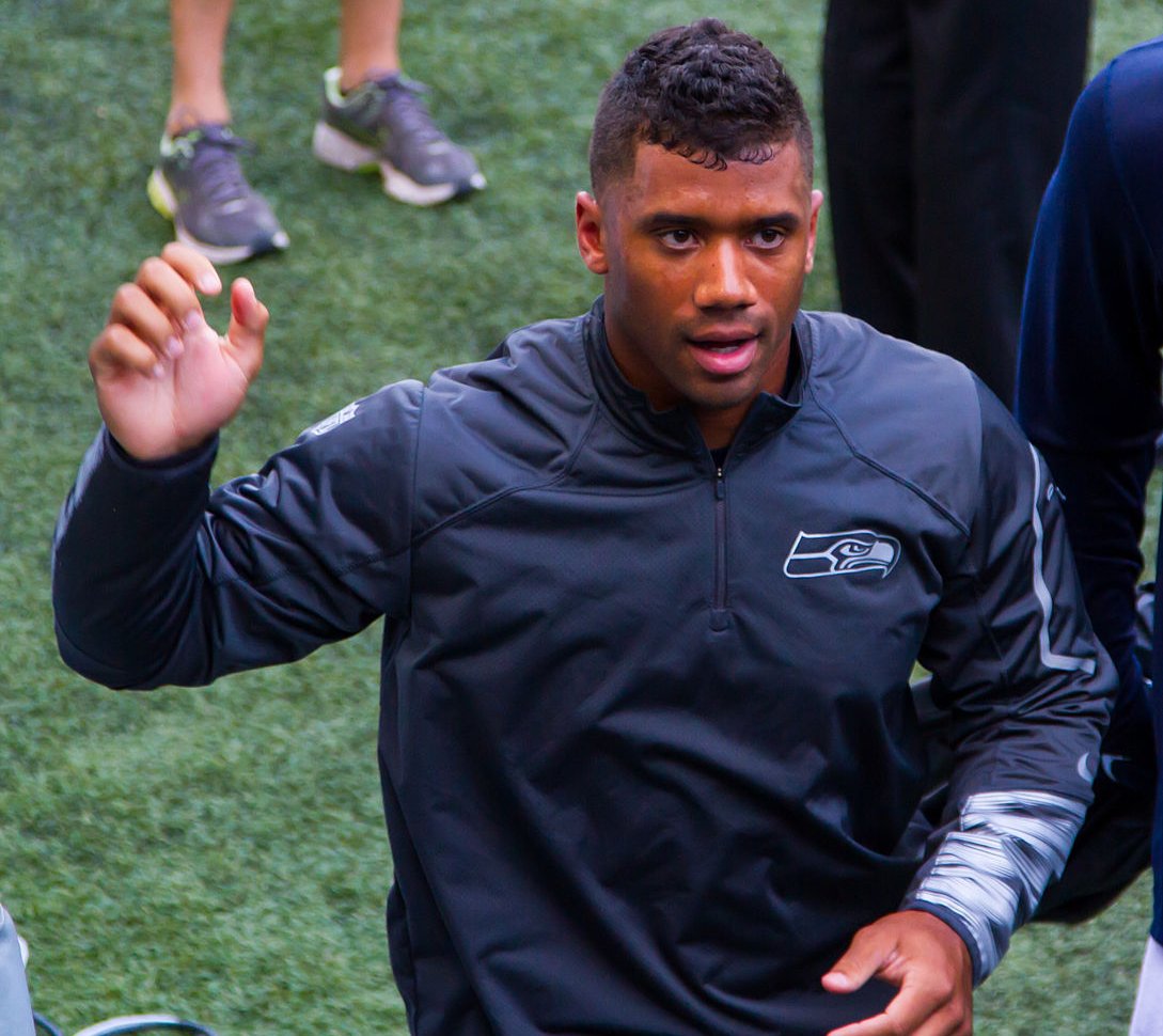 Russell Wilson in the field