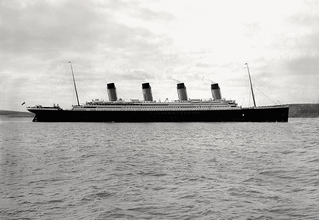 Titanic pictured in Cobh Harbour
