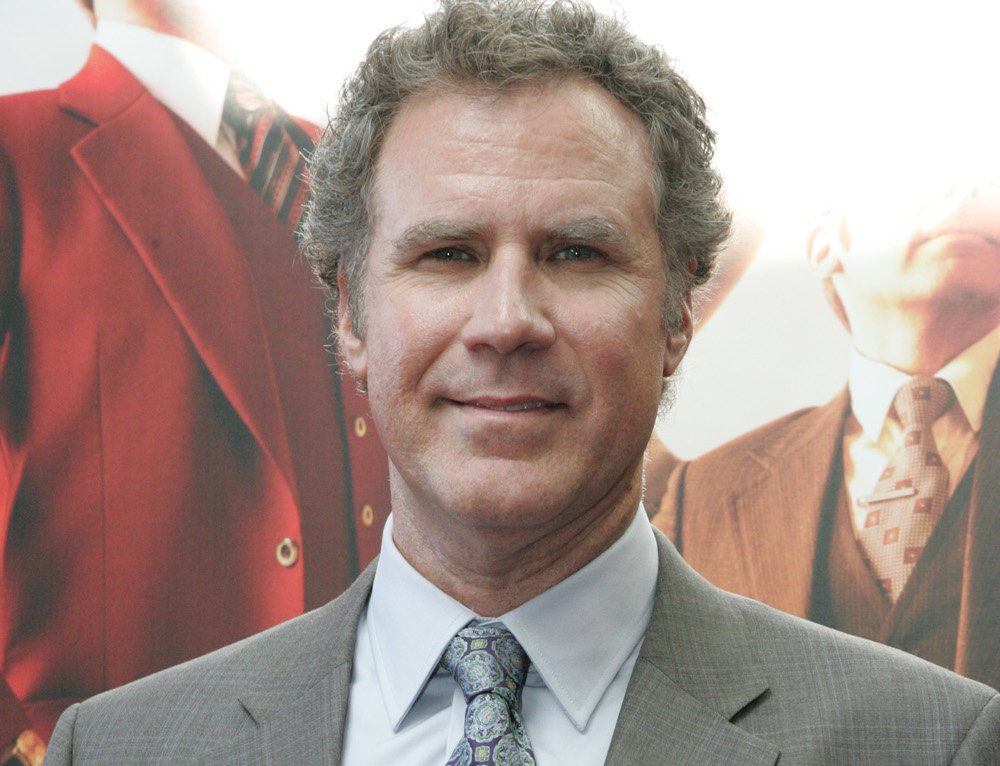 Will Ferrell in a gray suit