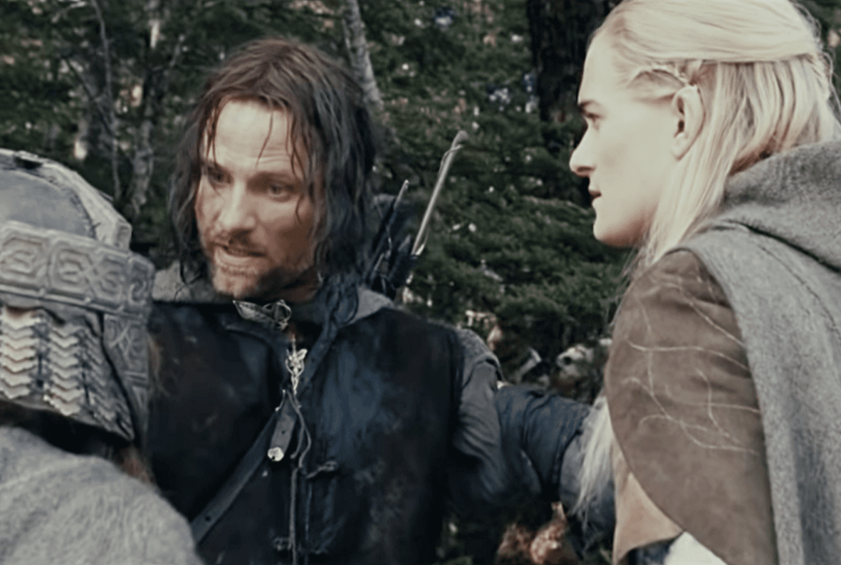 A screenshot of the movie LOTR: The Fellowship of the Ring