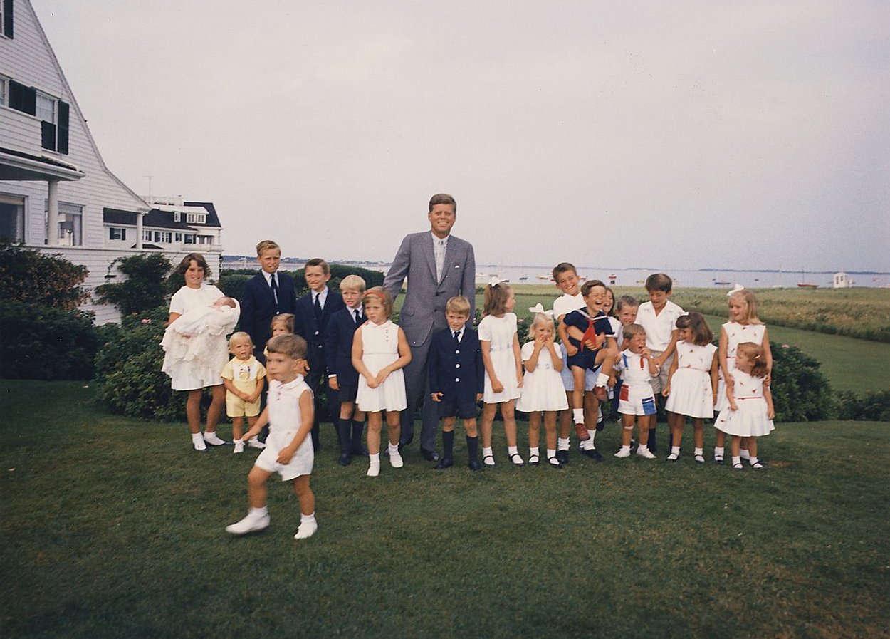 President Kennedy With Children