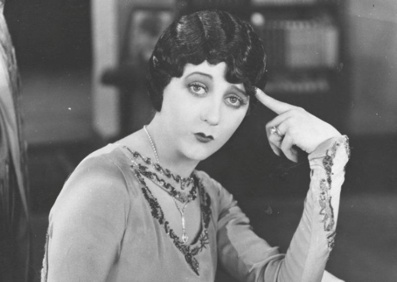 Actress Barbara La Marr thinking