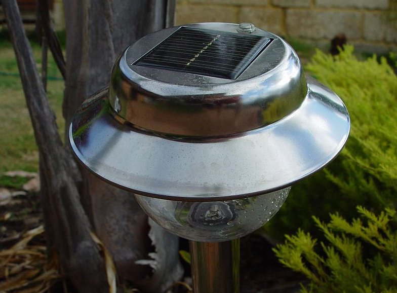 Silver Solar Garden Light