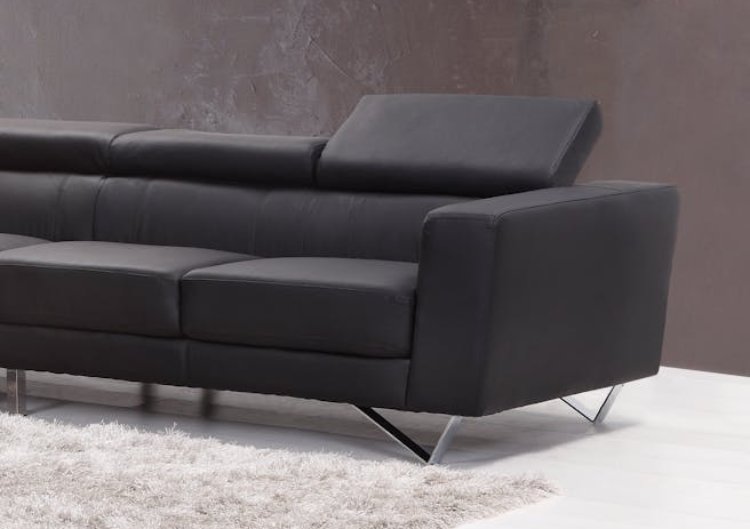 Black fabric sofa