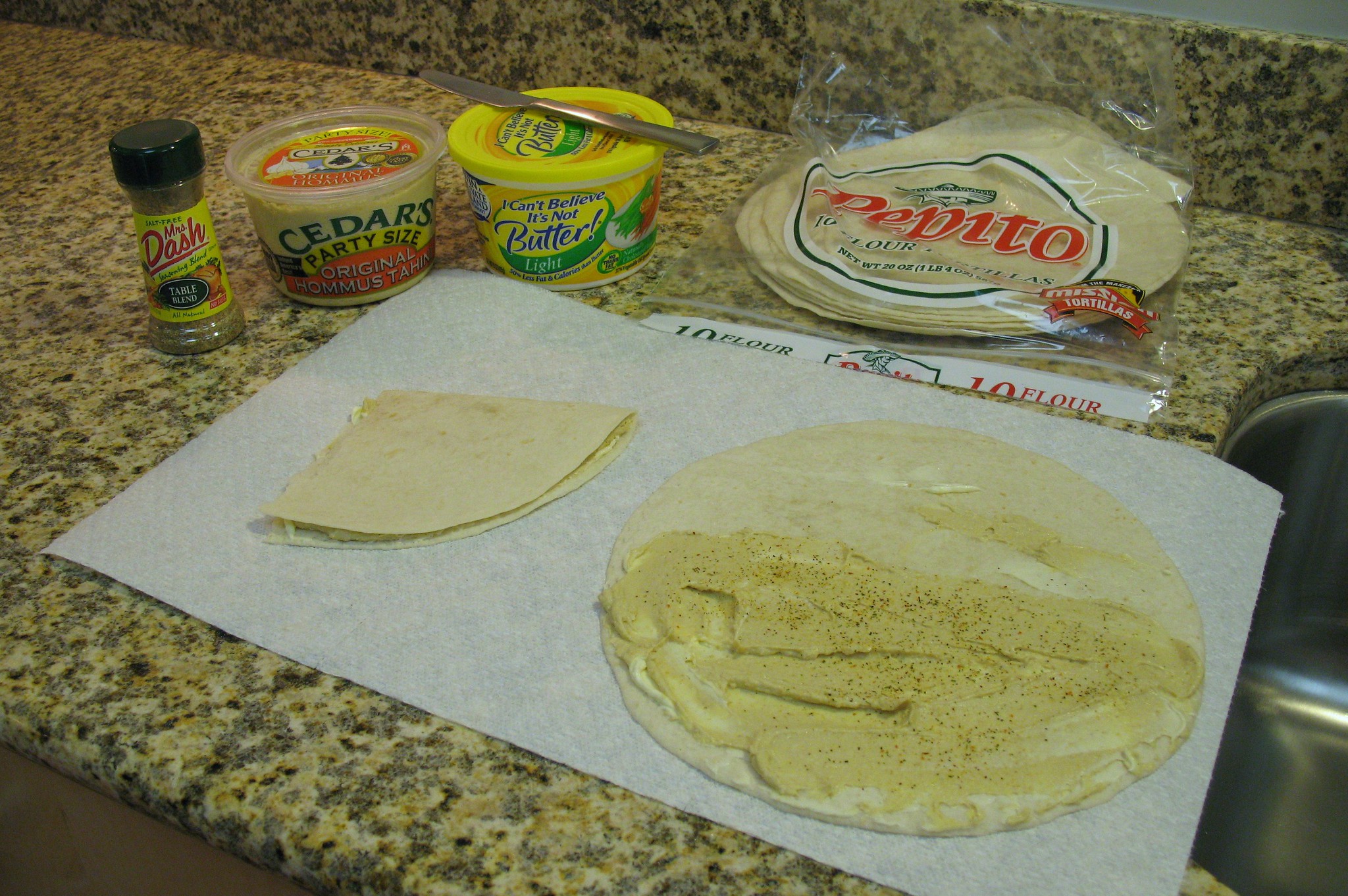 Tortillas seasoned with Mr. Dash