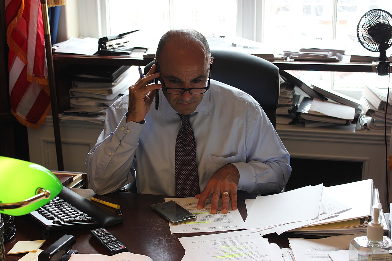 Senior man speaking on the phone