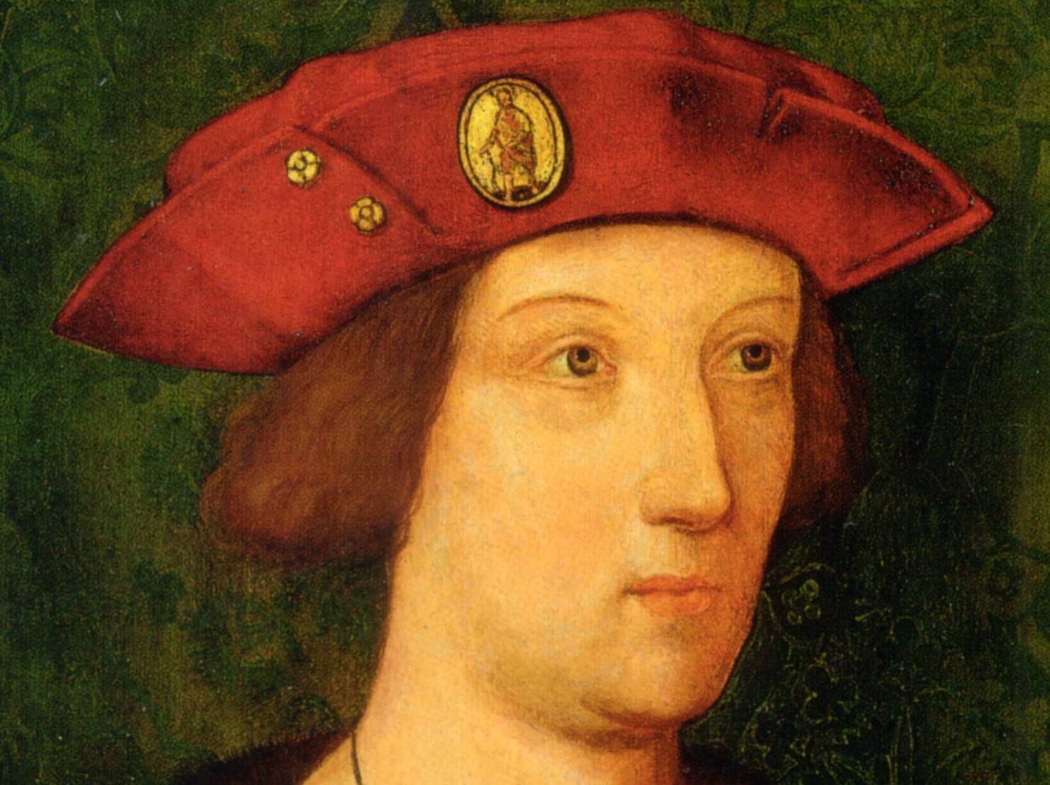 Arthur Prince Of Wales portrait wearing red hat