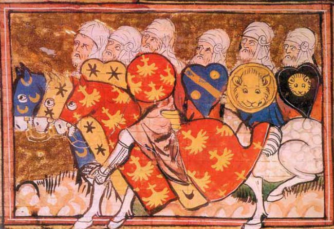 Saladin's soldiers on horses