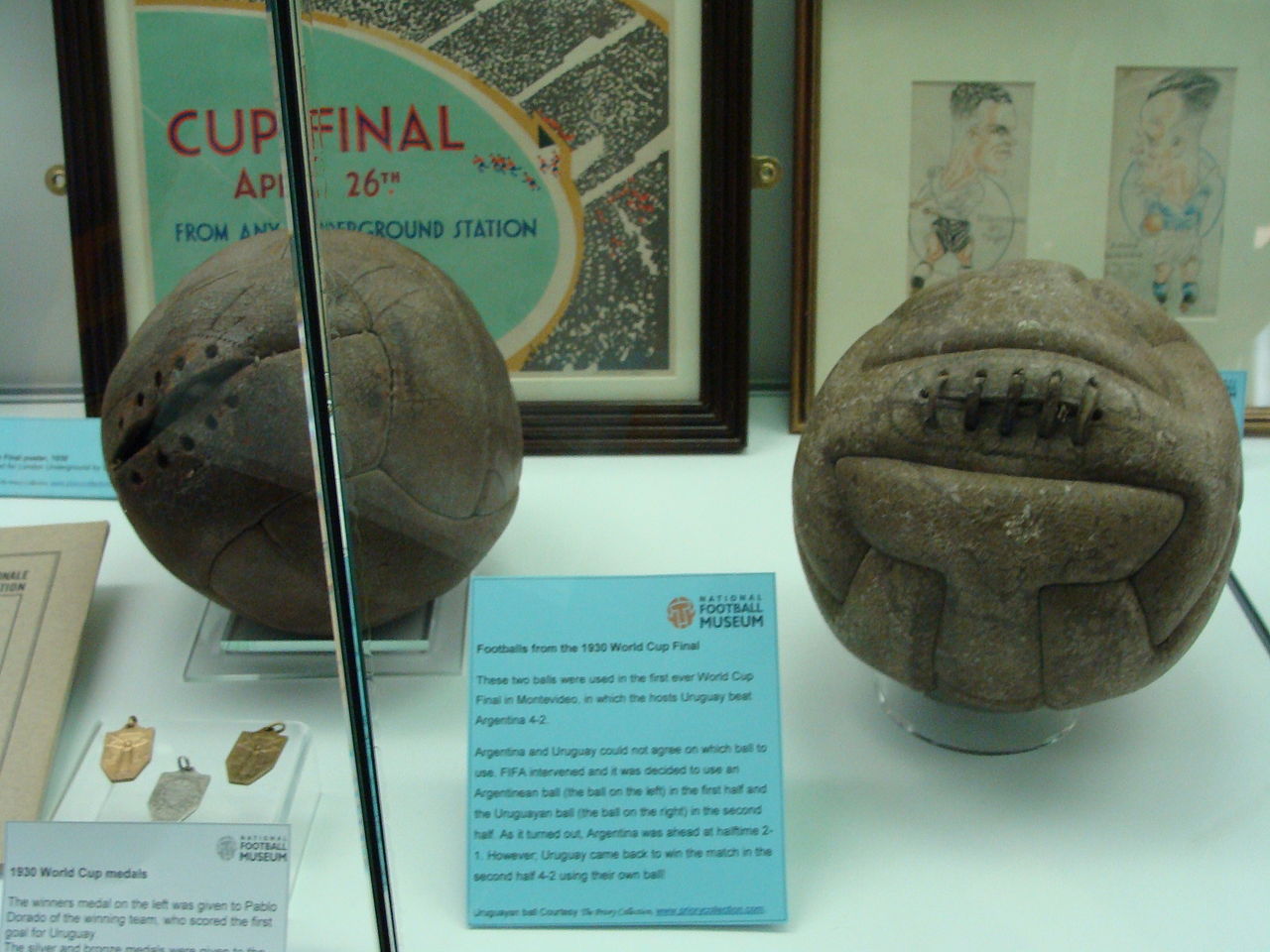 Balls from the 1930 World Cup final