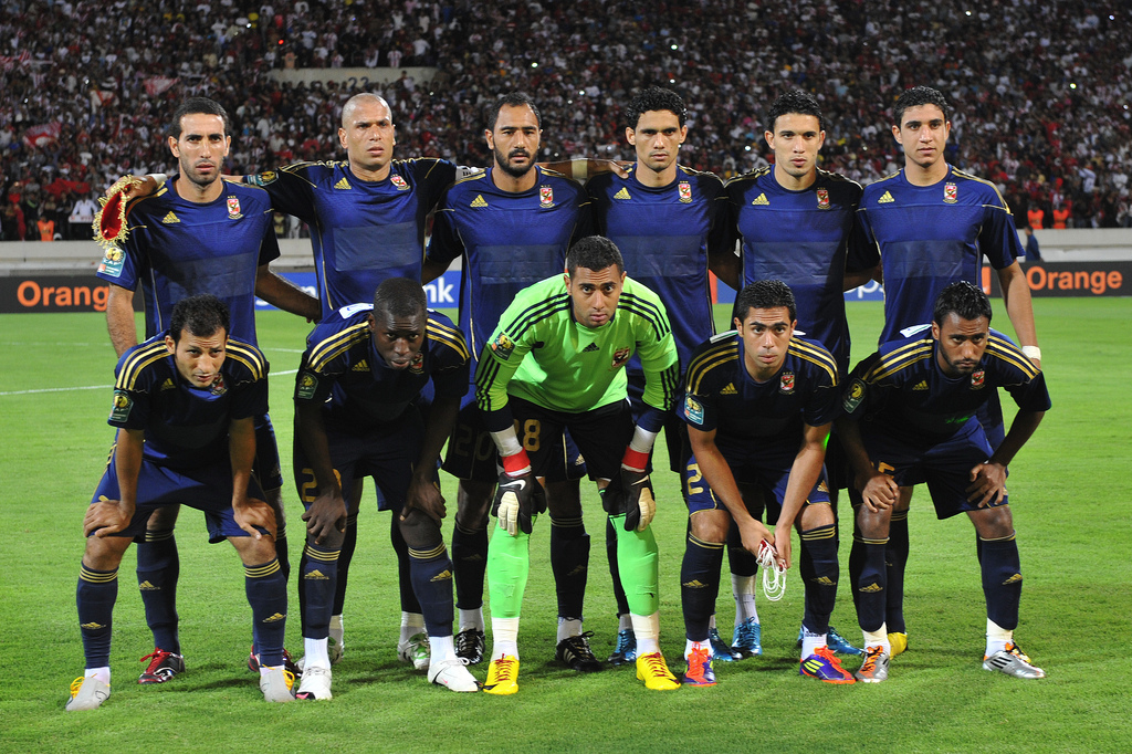 Al Ahly team before game