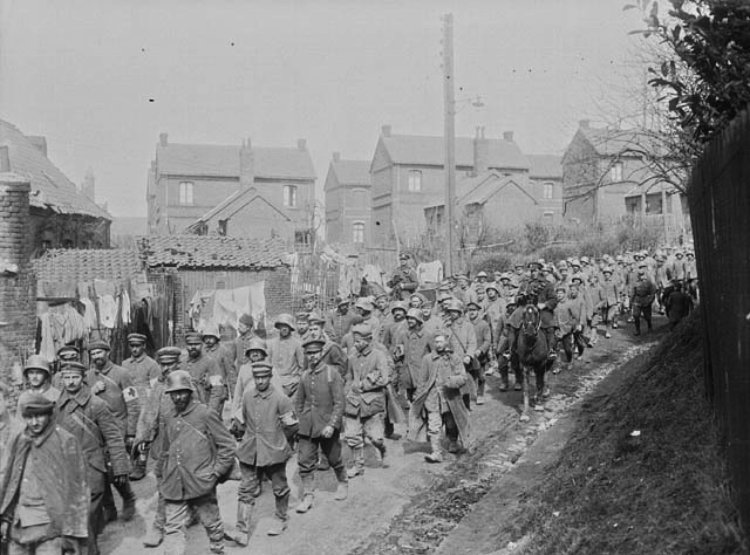 German Prisoners Captured During Battle Of Vimy Ridge