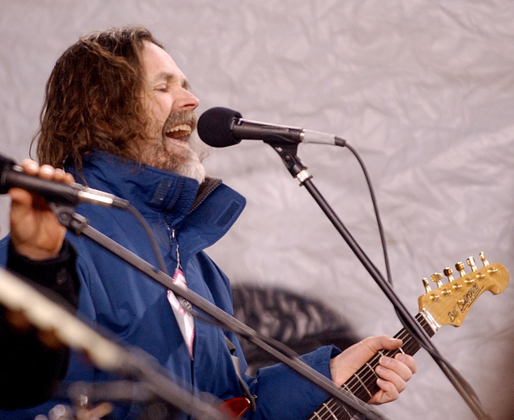 Boston lead singer Brad Delp performing