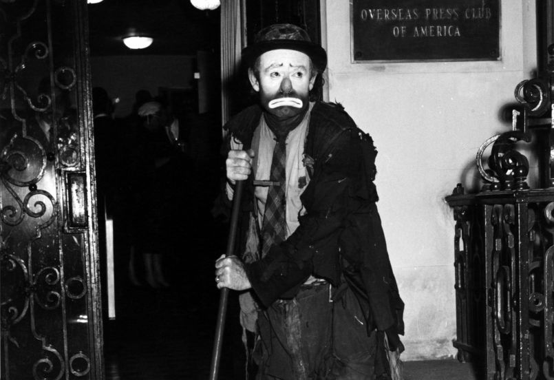 American circus performer Emmett Kelly
