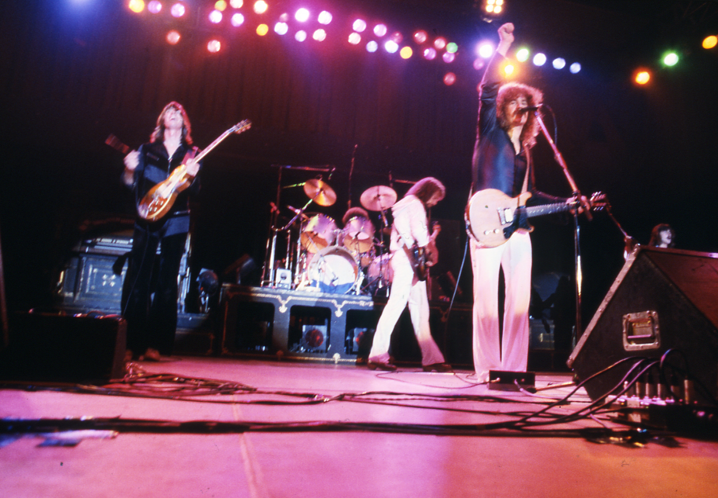 Brad Delp (singer) and Boston band performing