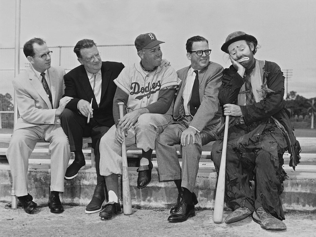 Brooklyn Dodgers Meeting Emmett Kelly