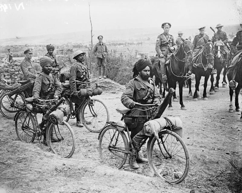 Troops of the British Indian Army on the Fricourt-Mametz Road
