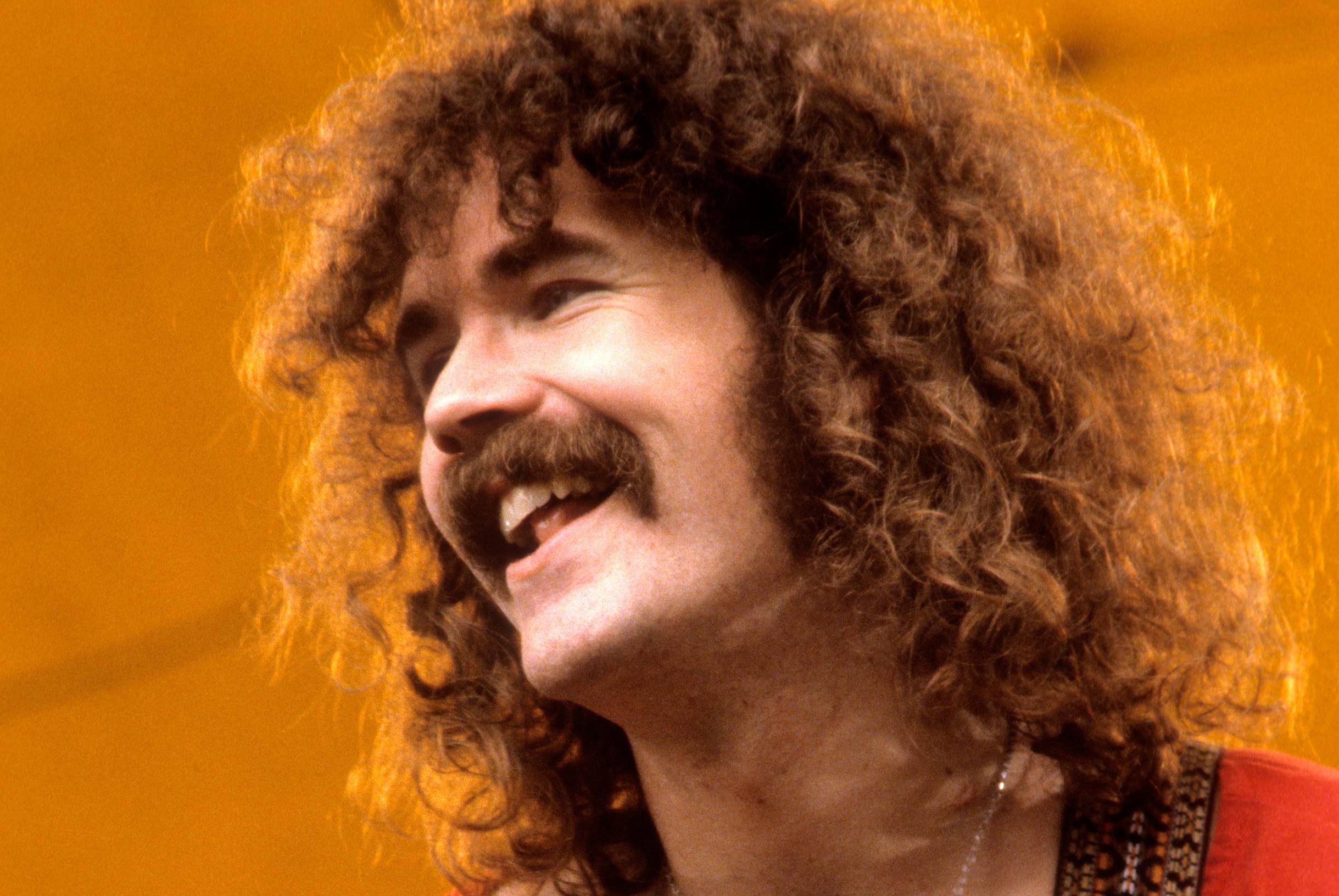 Brad Delp of Boston performs live