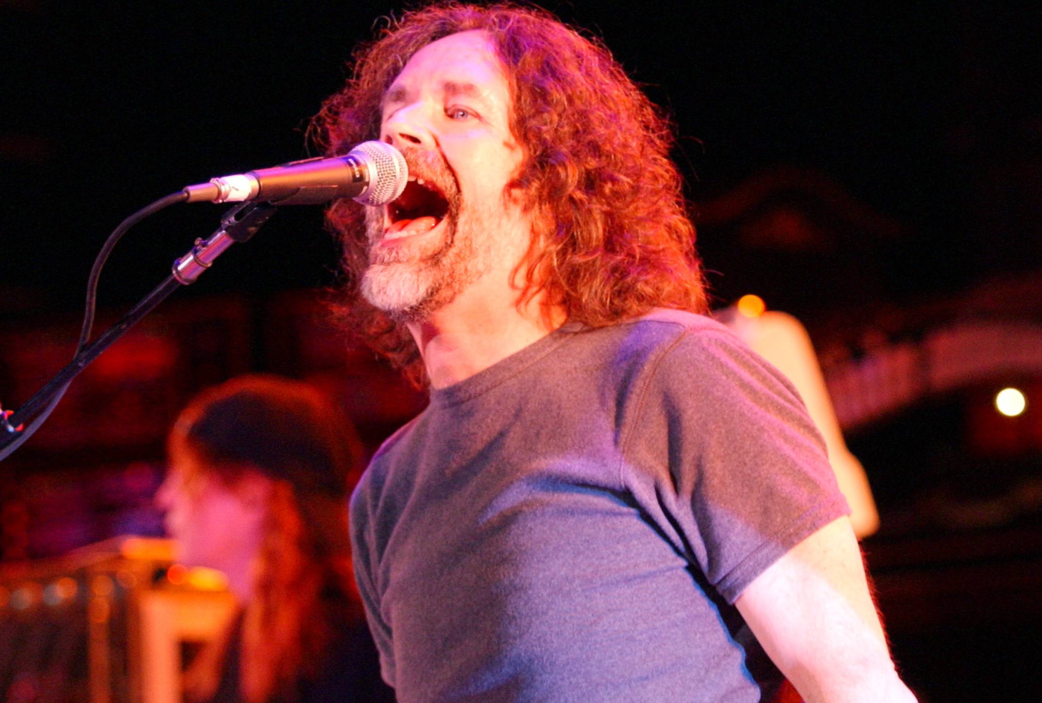 Brad Delp of the band Boston performs as part of the