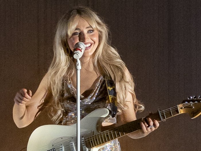 Portrait Photo of The American singer Sabrina Carpenter Performing on stage