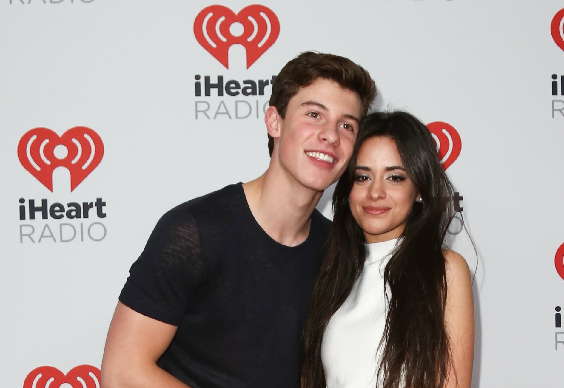Shawn Mendes (L) and Camila Cabello of Fifth Hamony attend the 2015 iHeartRadio Music Festival