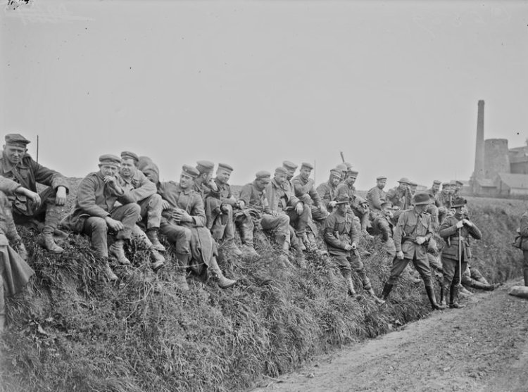German prisoners being guarded by Australian troops