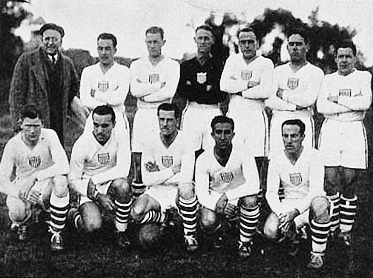 The US national association football team during the 1930 World Cup