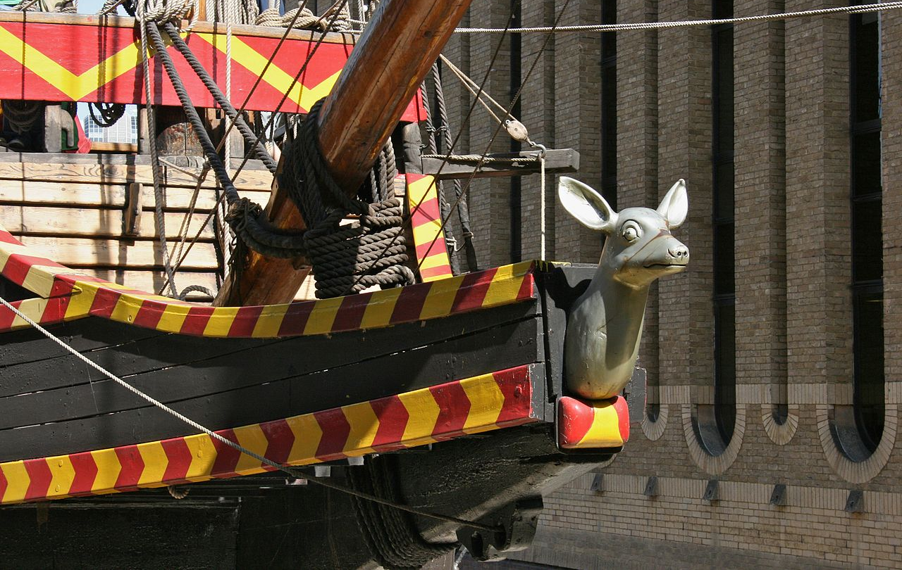 Replica of Sir Francis Drake's ship The Golden Hinde