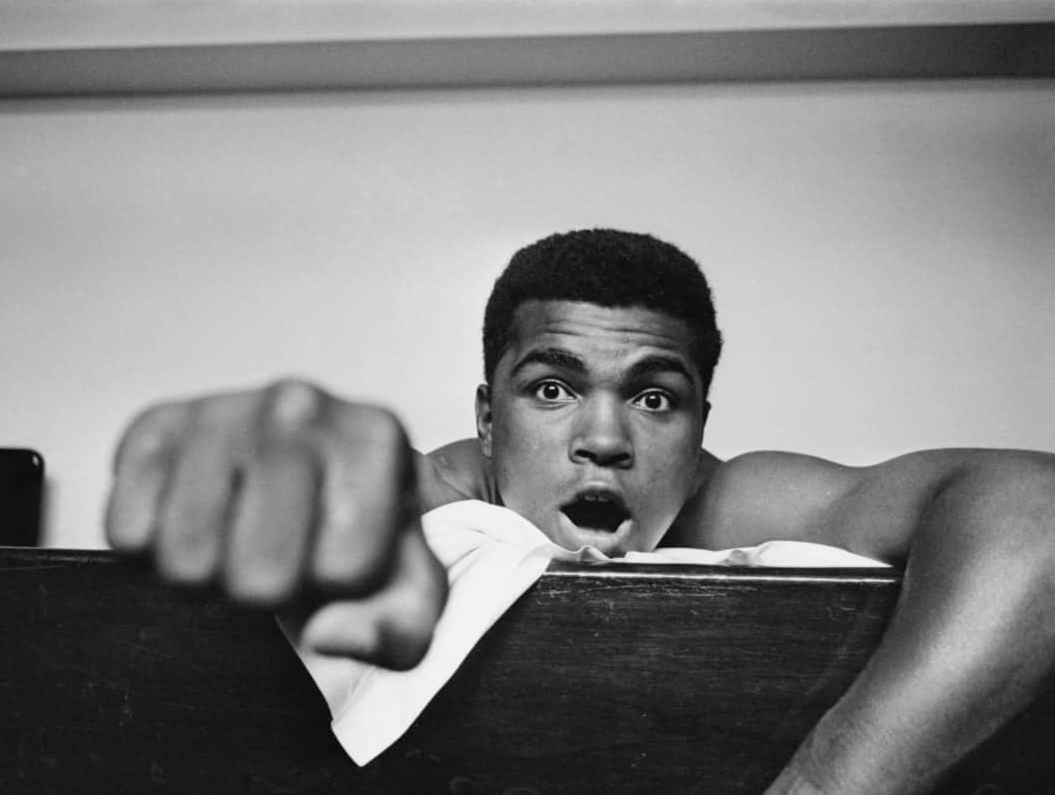 Muhammad Ali making punch at camera - 1963