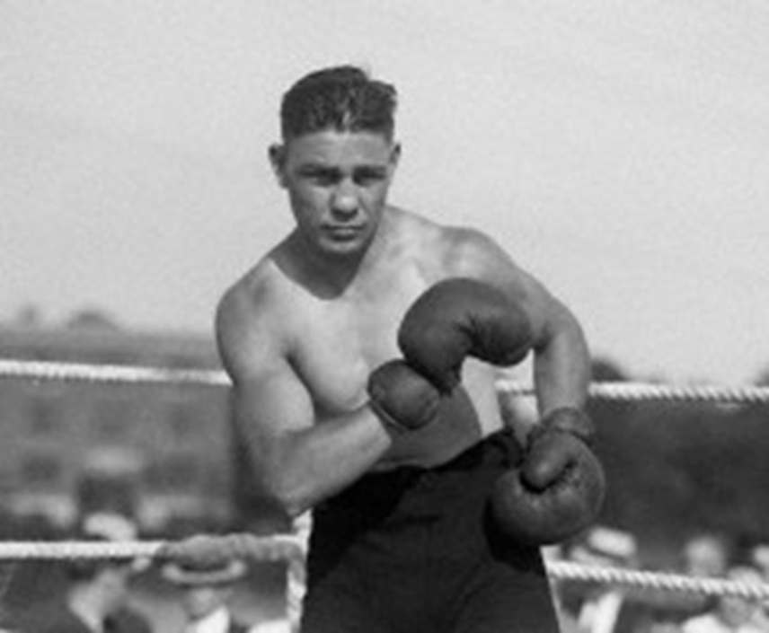 Boxer Harry Greb in fighting pose - 1921