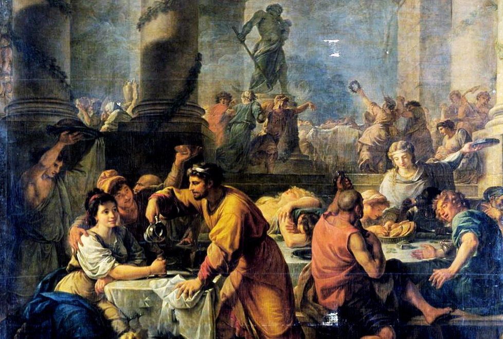 Painting of Ancient Roman festival and holiday Saturnalia