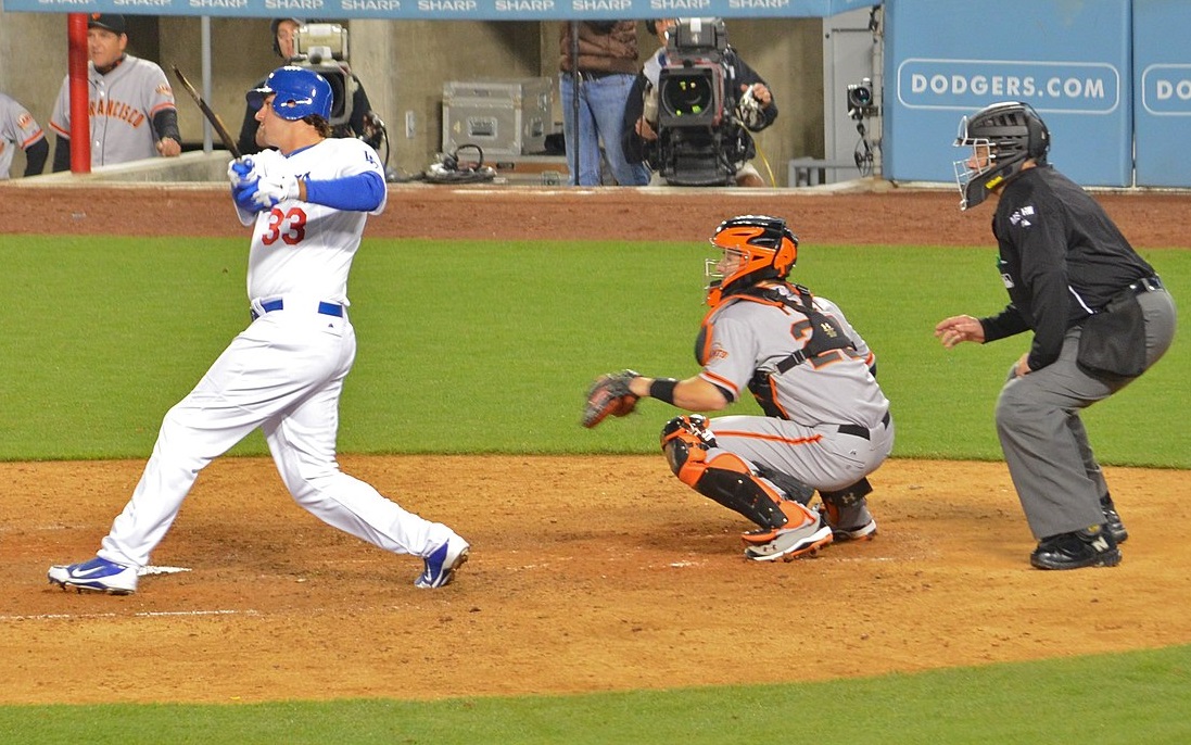 Los Angeles Dodgers during a game against the San Francisco Giants at Dodger Stadium on May 9, 2012.