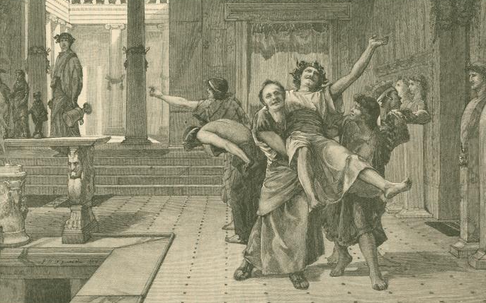 A scene during The Roman Saturnalia (1884)