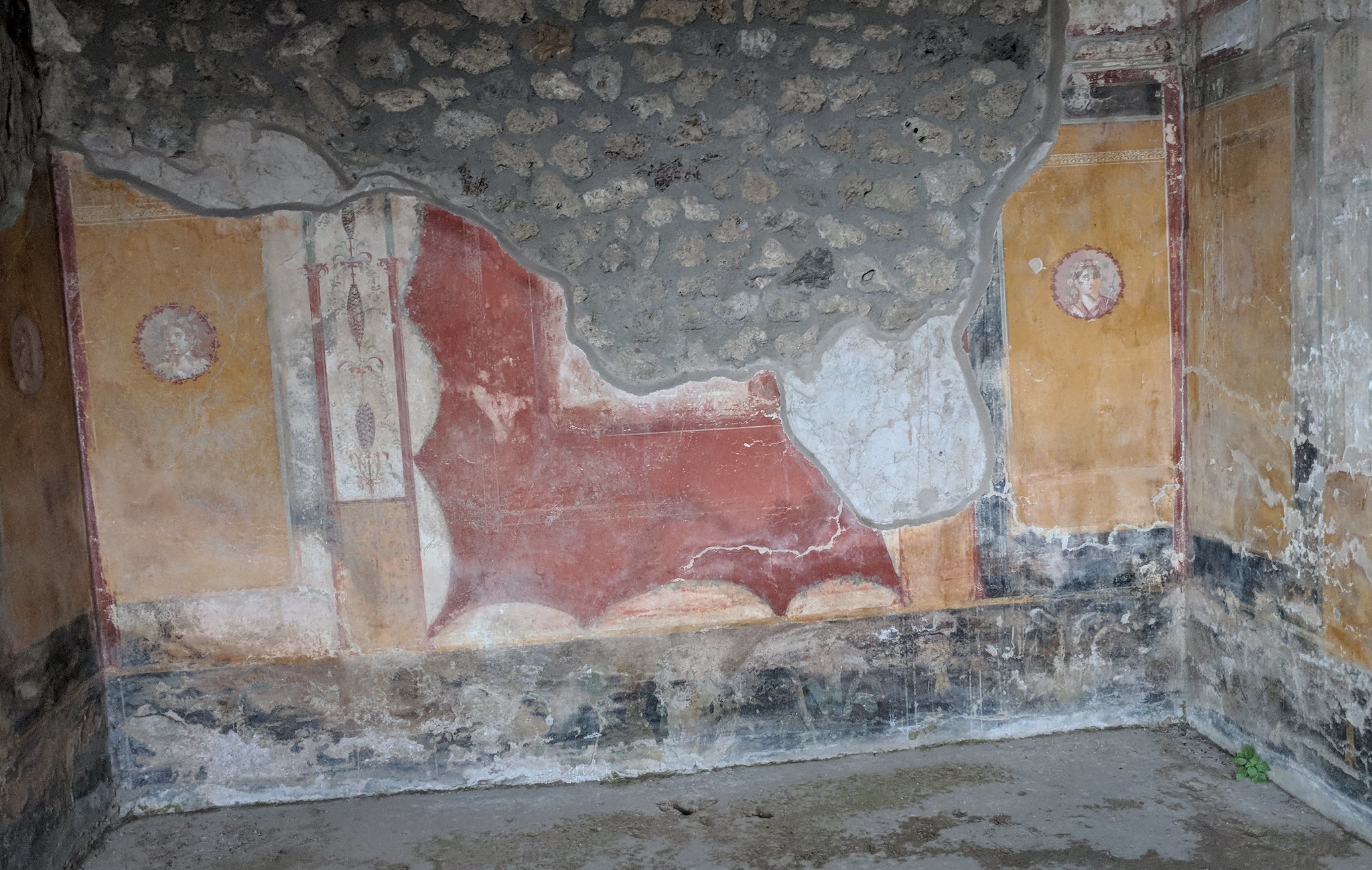 Indoors of a Building with Ruined Mosaic