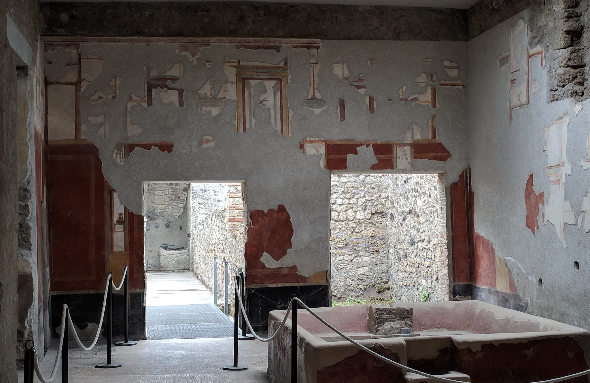 Indoors of a house in Pompeii