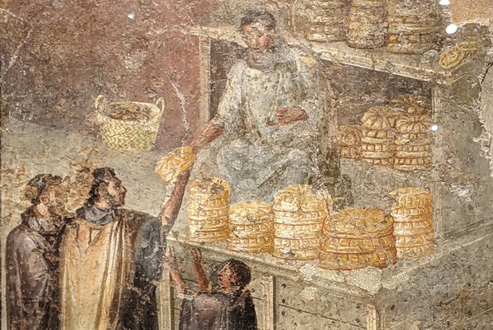 Fresco depicting the distribution of bread