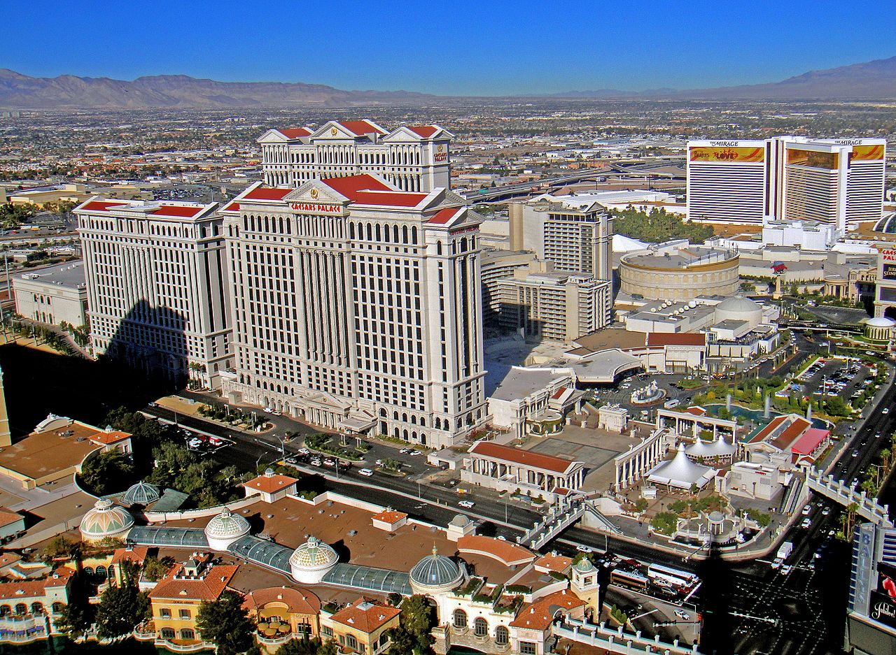 Ariel view of the Caesars Palace