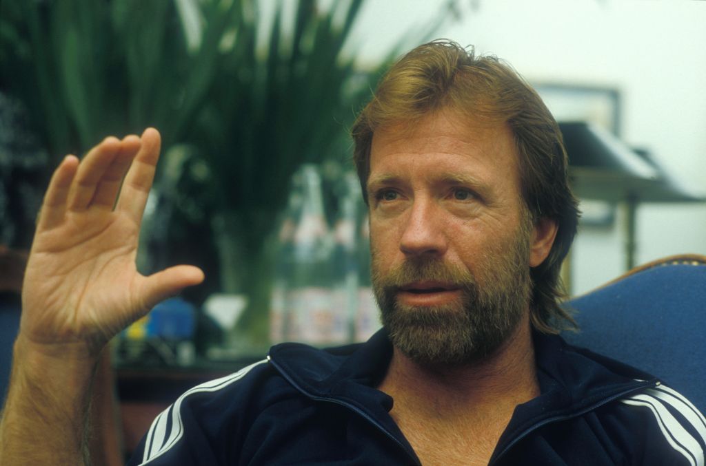 Portrait of Chuck Norris, actor, on July 10, 1985 in France.