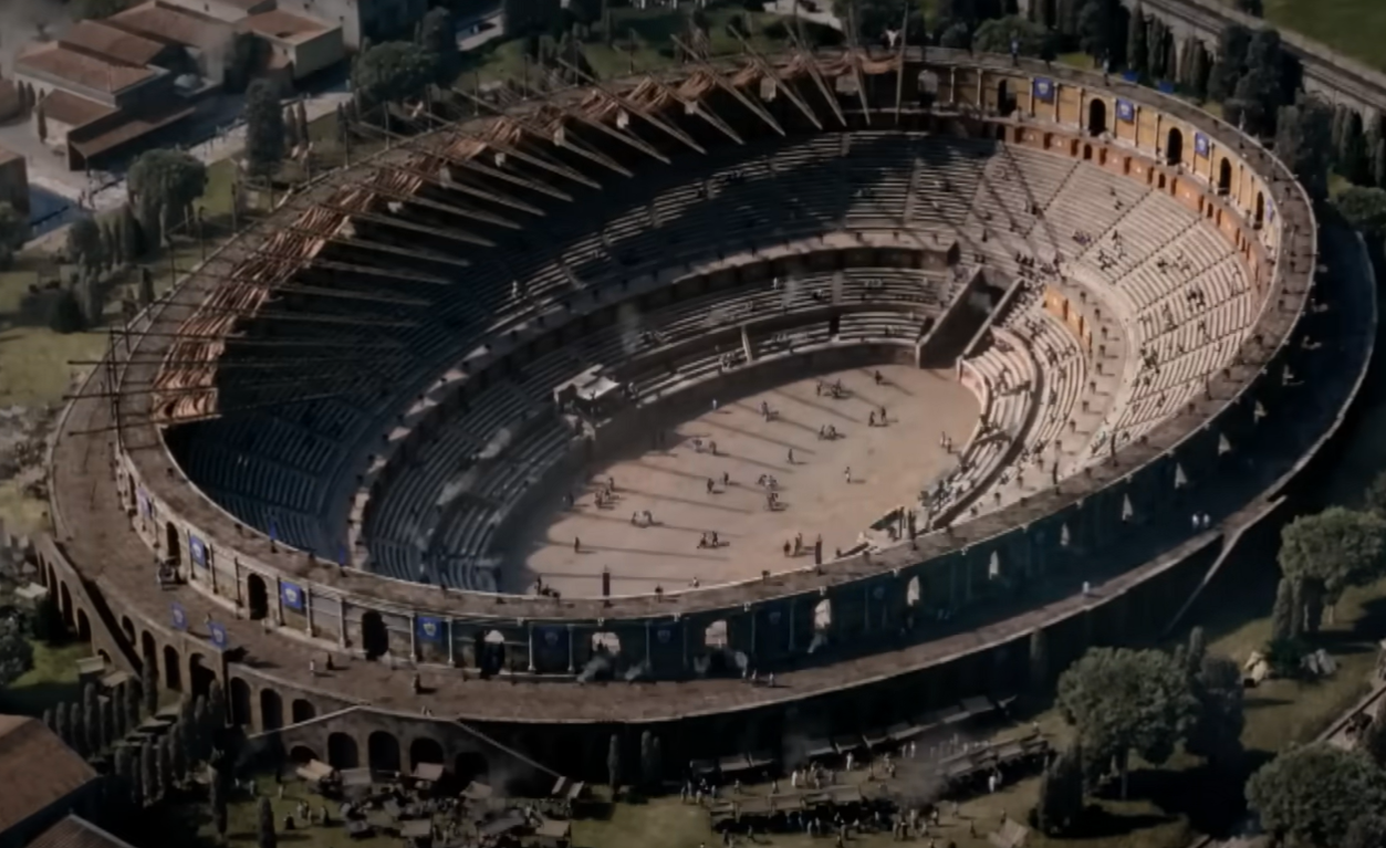A screenshot of the movie Pompeii