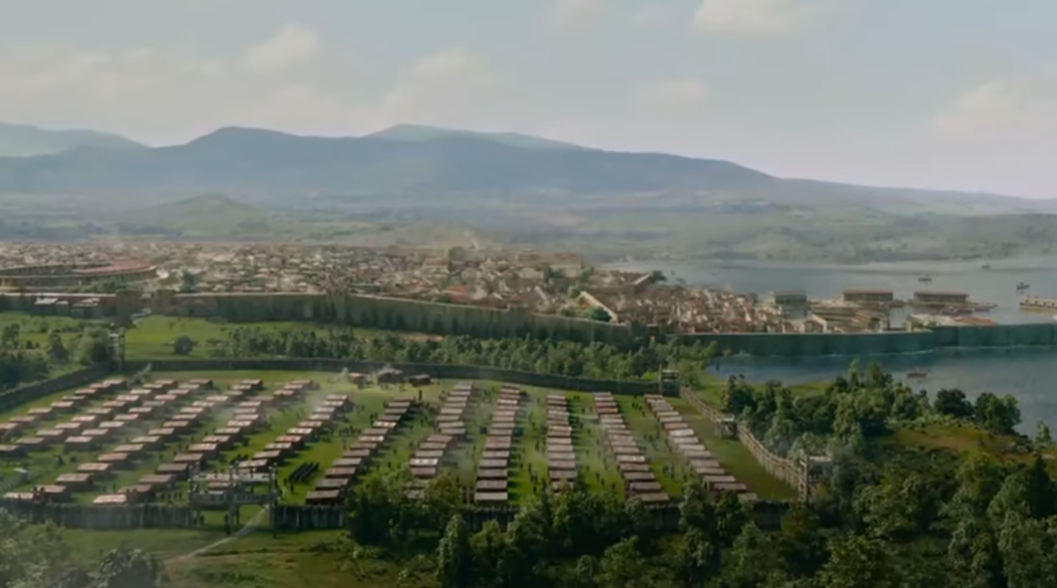 A screenshot of the movie Pompeii