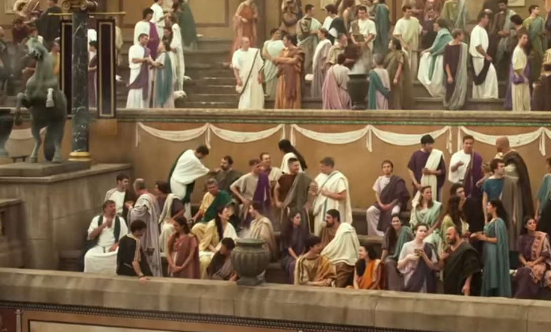 A screenshot of the movie Pompeii