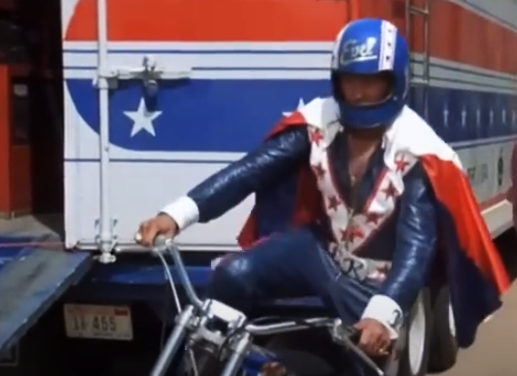 Screenshot of the movie Viva Knievel!