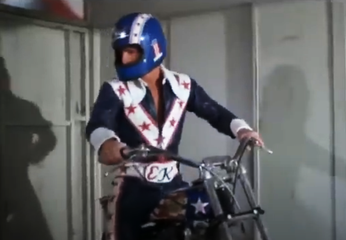 Screenshot of the movie Viva Knievel!