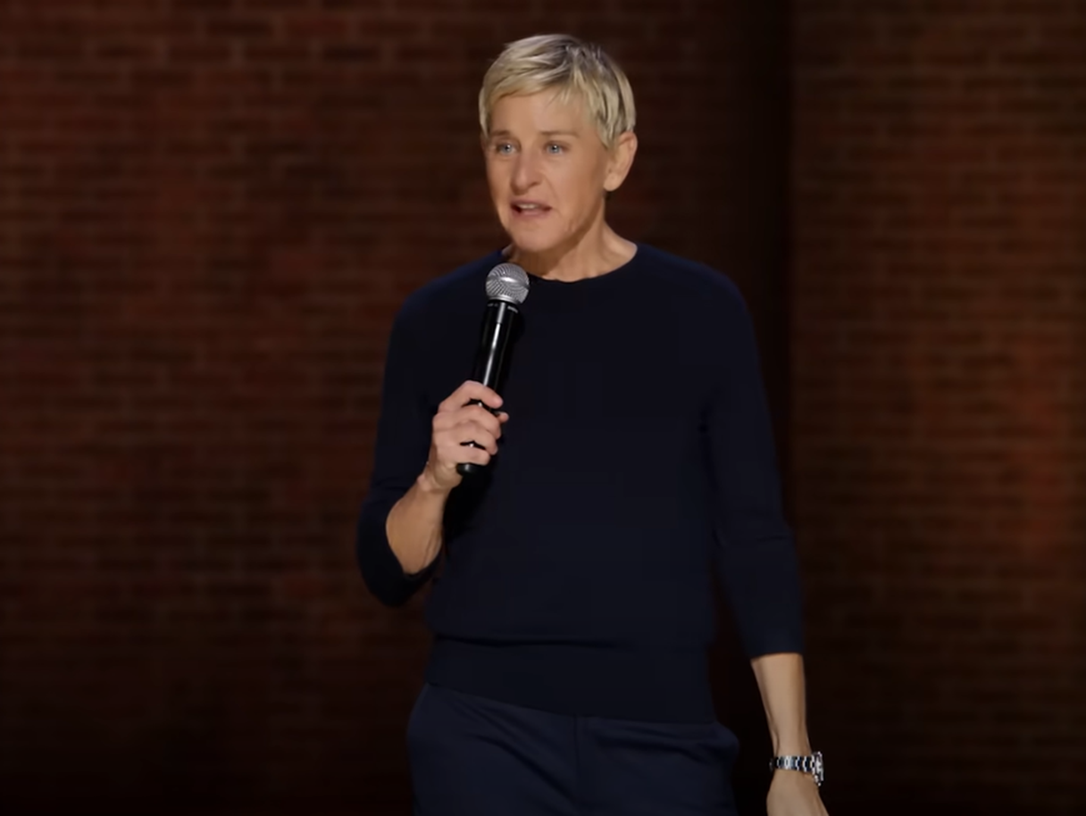 Screenshot of Ellen DeGeneres from For Your Approval (2024)