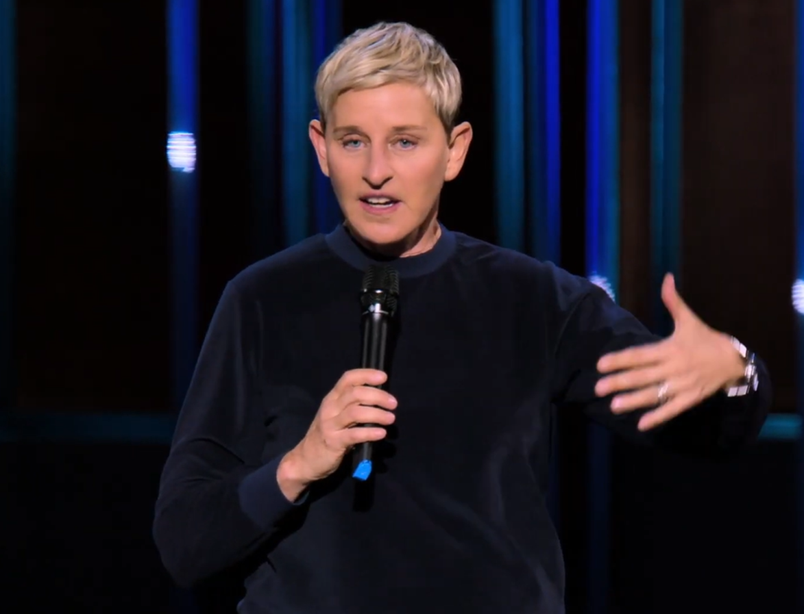 Screenshot of Ellen DeGeneres from For Your Approval (2024)